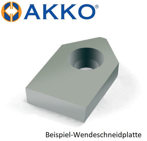 AKKO Wendeplatte aus Hartmetall für Ventilsitzbearbeitung, S° = 25°