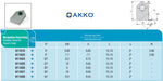 AKKO Wendeplatte aus Hartmetall für Ventilsitzbearbeitung, S° = 45°