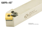 PSDNN 5050 S25C AKKO Außen-Drehhalter 45° für SNM. 2509..
<br/>neutral Schaft 50 x 50 mm