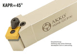 PSSNR 4040 S25C AKKO Außen-Drehhalter 45° für SNM. 2509..
<br/>rechts Schaft 40 x 40 mm