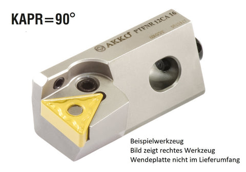 AKKO Kurzdrehhalter für ISO-WSP TNM. 160408
<br/>links, 90° Anstellwinkel