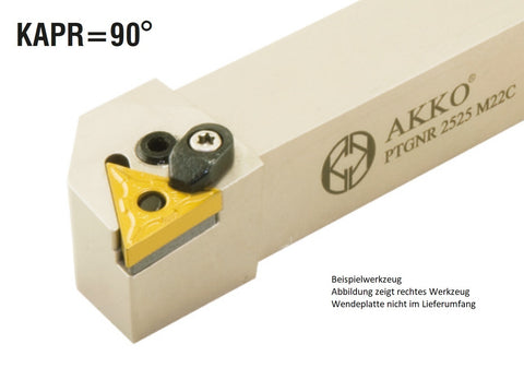PTGNL 4040 S27 AKKO Außen-Drehhalter 90° für TNM. 2706..
<br/>links Schaft 40 x 40 mm