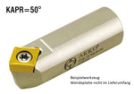 S16D SCMCN 09 AKKO Kurzdrehhalter ø 16 mm für ISO-WSP CC.. 09T3..
<br/>neutral, 50° Anstellwinkel