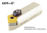AKKO Kurzdrehhalter ø 22 mm für ISO-WSP SNM. 1204..
<br/>neutral, 45° Anstellwinkel