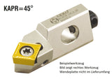 AKKO Kurzdrehhalter für ISO-WSP CC.T 09T308
<br/>links, 45° Anstellwinkel