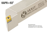Akko-Außen-Drehhalter 93° für DC.T 0702..
<br/>rechts Schaft 10 x 10 mm