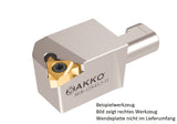 AKKO Wechselkopf Größe 12 für modulares Langdrehautomaten-Werkzeug SEC-tools
<br/>rechts, für ISO-Gewinde-WSP 11ER, ohne Innenkühlung