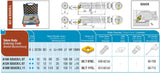<strong>AKKO</strong>-Bohrstangen-Set, links, Typ A (mit Innenkühlung) für ISO-Wendeplatte DC.T 0702.. und DC.T 11T3.. 
<br/>mit 3 verschiedenen Durchmessern