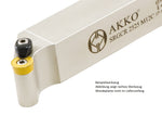 SRGCR 1616 H06 AKKO Außen-Drehhalter für RC.T 0602..
<br/>rechts Schaft 16 x 16 mm