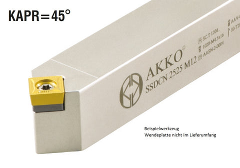 SSDCN 2525 M12 AKKO Außen-Drehhalter 45° für SC.T 1204..
<br/>neutral Schaft 25 x 25 mm