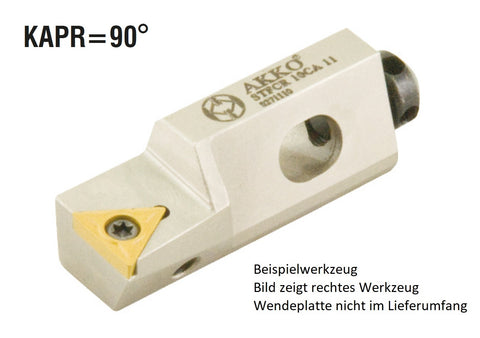 AKKO Kurzdrehhalter für ISO-WSP TC.T 16T308
<br/>rechts, 90° Anstellwinkel