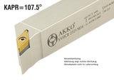 SVHCL 2020 K16 AKKO Außen-Drehhalter 107.5° für VC.T 1604..
<br/>links Schaft 20 x 20 mm