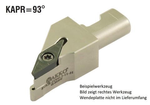 AKKO Wechselkopf Größe 12 für modulares Langdrehautomaten-Werkzeug SEC-tools
<br/>links, für ISO-WSP VC.T 110302, mit Innenkühlung