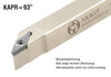 SVJCR 1212 K11-S AKKO 93°-Drehhalter für Langdrehautomaten für VC.T 1103..
<br/>rechts Schaft 12 x 12 mm