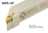 Akko-Außen-Drehhalter 93° für VC.T 1103..
<br/>rechts Schaft 16 x 16 mm