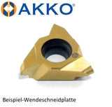 AKKO Wendeplatte zum Gewindewirbeln, Steigung TP = 0.6 mm, α = 60
<br/>Hartmetallsorte VK15U01 (beschichtet)