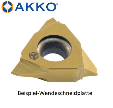 AKKO Poly-V-Einstechplatte, TP = 2.34 mm, Eckenradius = 0.36 mm, Hartmetallsorte VK20F01, links 
<br/>