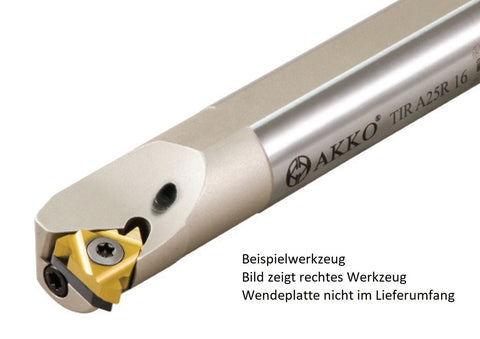 <strong>AKKO</strong>-Gewindebohrstange mit Innenkühlung für Wendeplatte 16 IL
<br/>links, Schaft-ø 25 mm