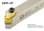 Akko-Außen-Drehhalter 45° für SNM. 1204.. rechts Schaft 20 x mm - 8699459000925 - Drehhalter