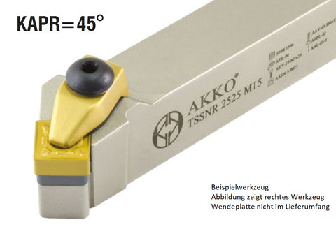 Akko-Außen-Drehhalter 45° für SNM. 1204.. rechts Schaft 25 x mm - 8699459000932 - Drehhalter