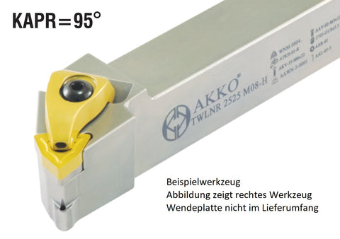 TWLNR 2020 K08-H AKKO Außen-Drehhalter 95° mit Innenkühlung<br/>für WNM. 0804.., rechts Schaft 20 x 20 mm