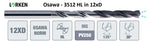 12xD-VHM-Tieflochbohrer, ø 6.1 mm, Osawa Typhoon
<br/>mit Innenkühlung, beschichtet, Hauptanwendung: Stahl, VA, Guss