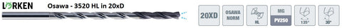20xD-VHM-Tieflochbohrer, ø 8.5 mm, Osawa Typhoon
<br/>mit Innenkühlung, beschichtet, Hauptanwendung: Stahl, VA, Guss
