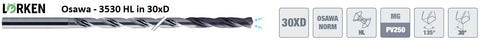 30xD-VHM-Tieflochbohrer, ø 8.0 mm, Osawa Typhoon
<br/>mit Innenkühlung, beschichtet, Hauptanwendung: Stahl, VA, Guss