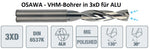 VHM-Bohrer für Alu, Bohrtiefe 3xD, ø 6.2 mm
<br/>Osawa Typhoon, mit Innenkühlung, unbeschichtet