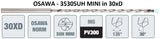 30xD-VHM-Tieflochbohrer, ø 1.5 mm, Osawa Typhoon Mini<br/>mit Innenkühlung, beschichtet, Hauptanwendung: Stahl, VA, Guss
